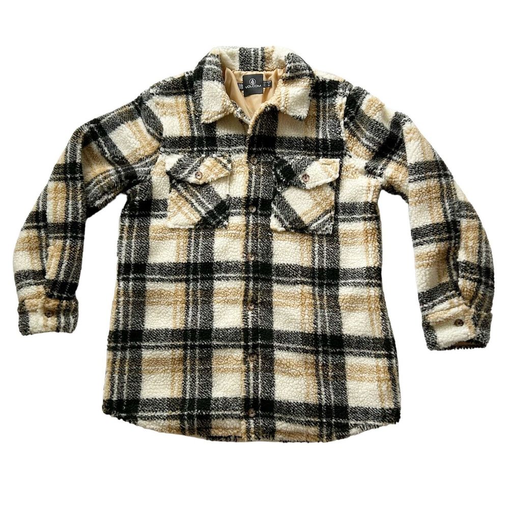 Volcom Silent Sherpa Jacket Hazelnut Womens Size S